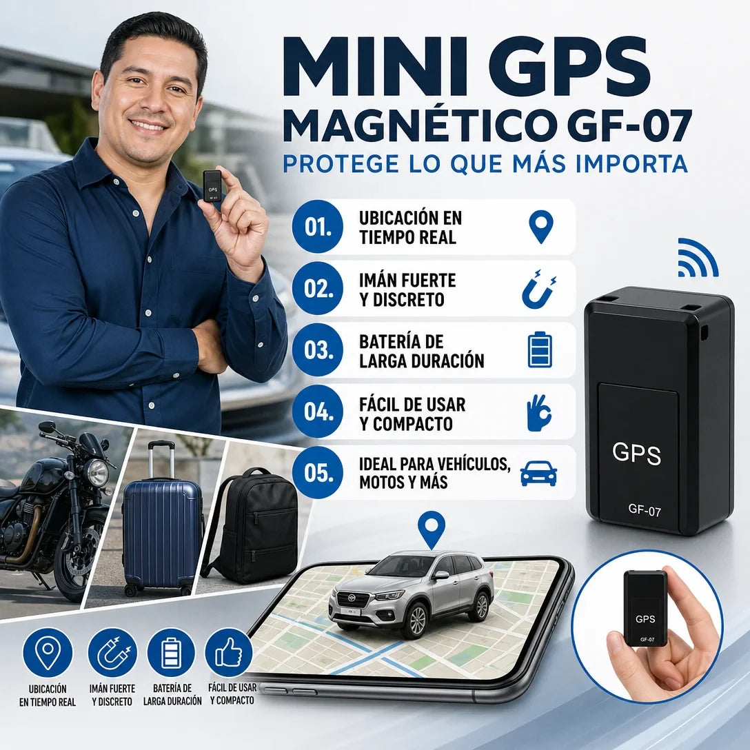 RASTREADOR GPS GF-07 ORIGINAL✅. CUIDA TUS PERTENECIAS