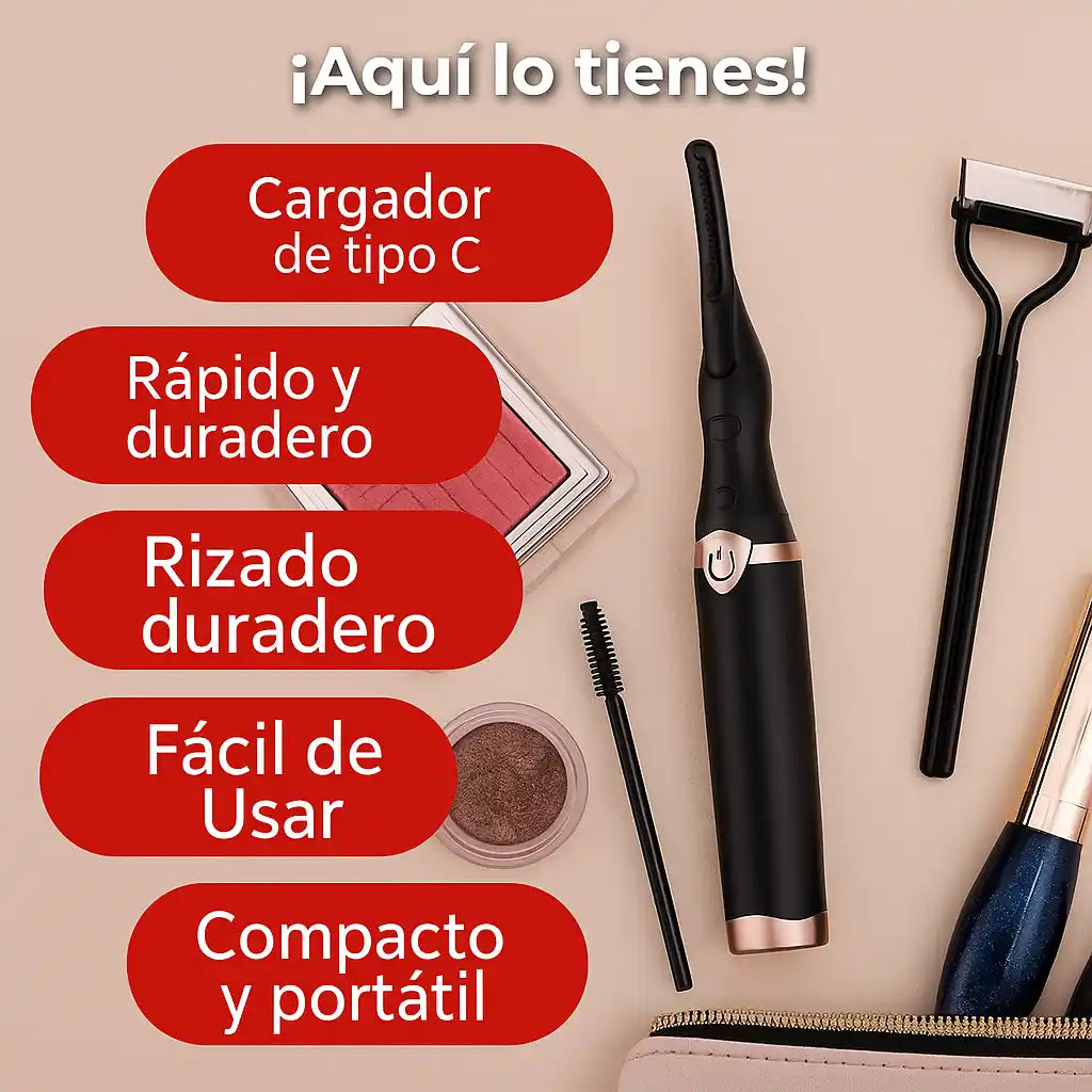 RIZADOR ELÉCTRICO PREMIUM. Pestañas Curvadas SIN MALTRATARLAS