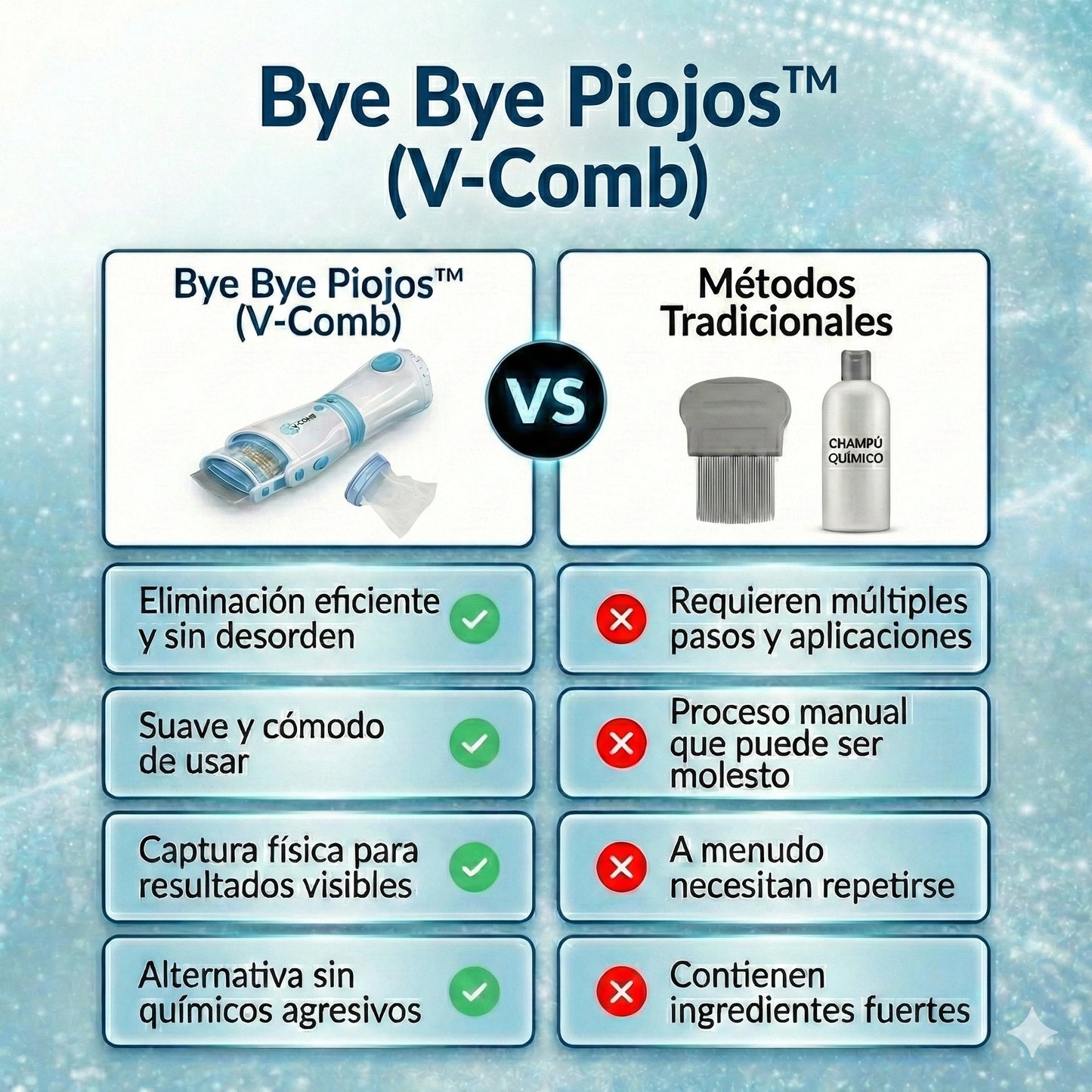 Peine Aspirador de Piojos. ORIGINAL. FILTROS GRATIS