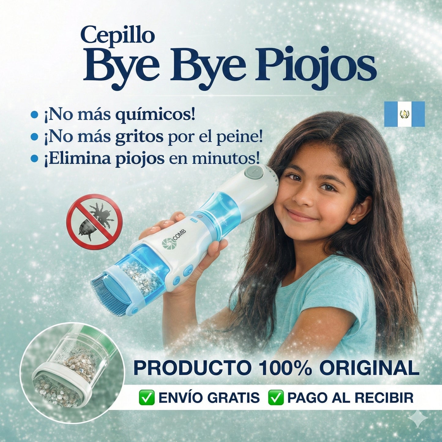 Peine Aspirador de Piojos. ORIGINAL. FILTROS GRATIS