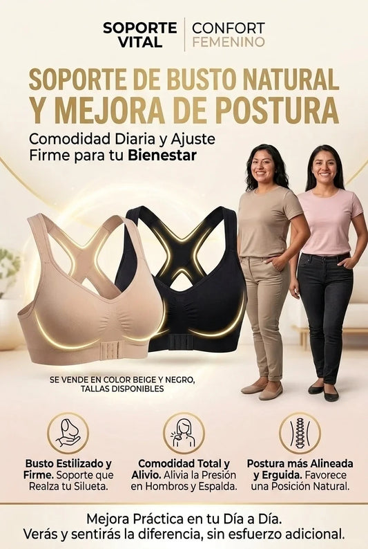 SUJETADOR CORRECTOR DE POSTURA-SIN VARILLAS. LEVANTA TU PECHO