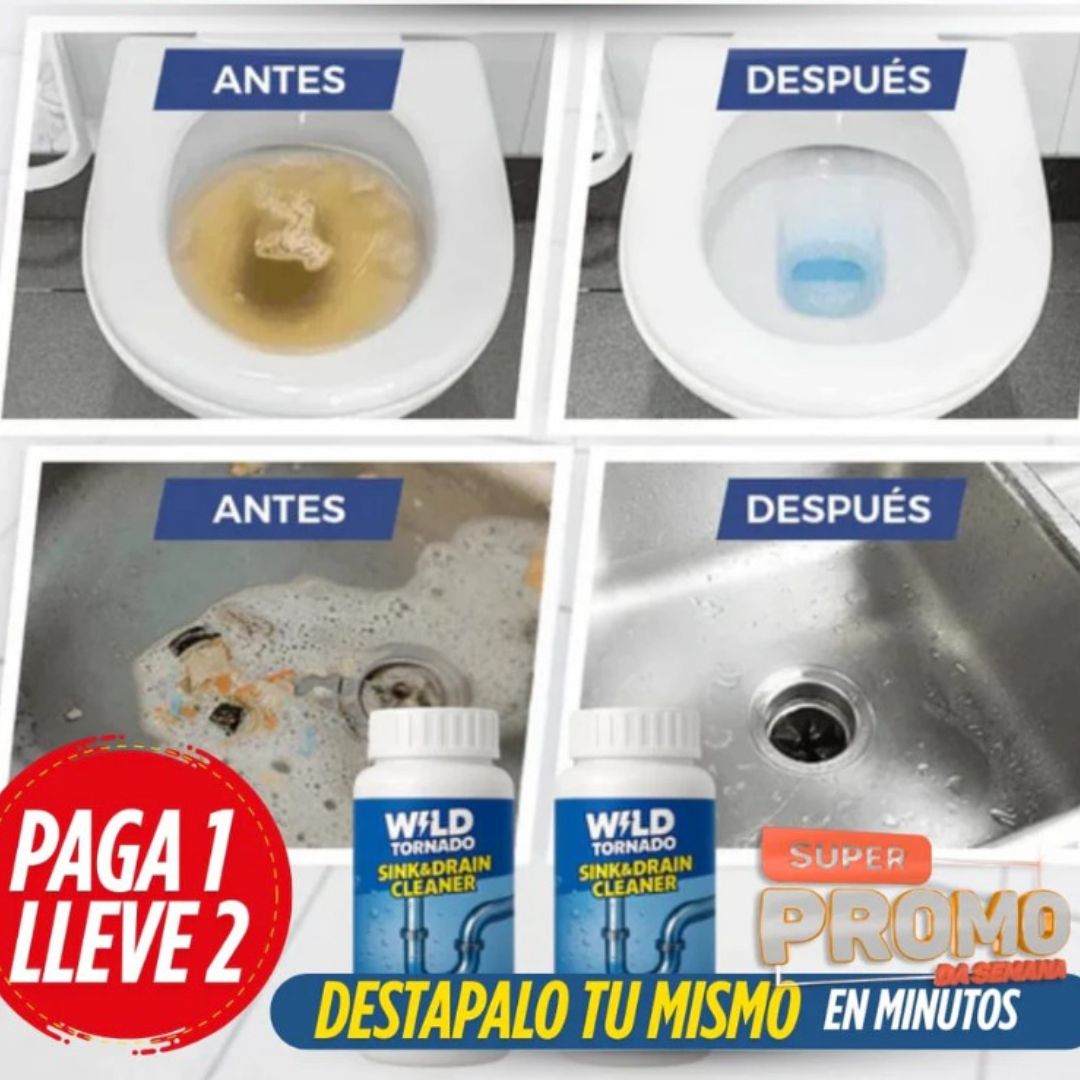 KIT de 2 Limpiadores de Desagües® ORIGINAL ¡NO MÁS MALOS OLORES NI TAPONES!