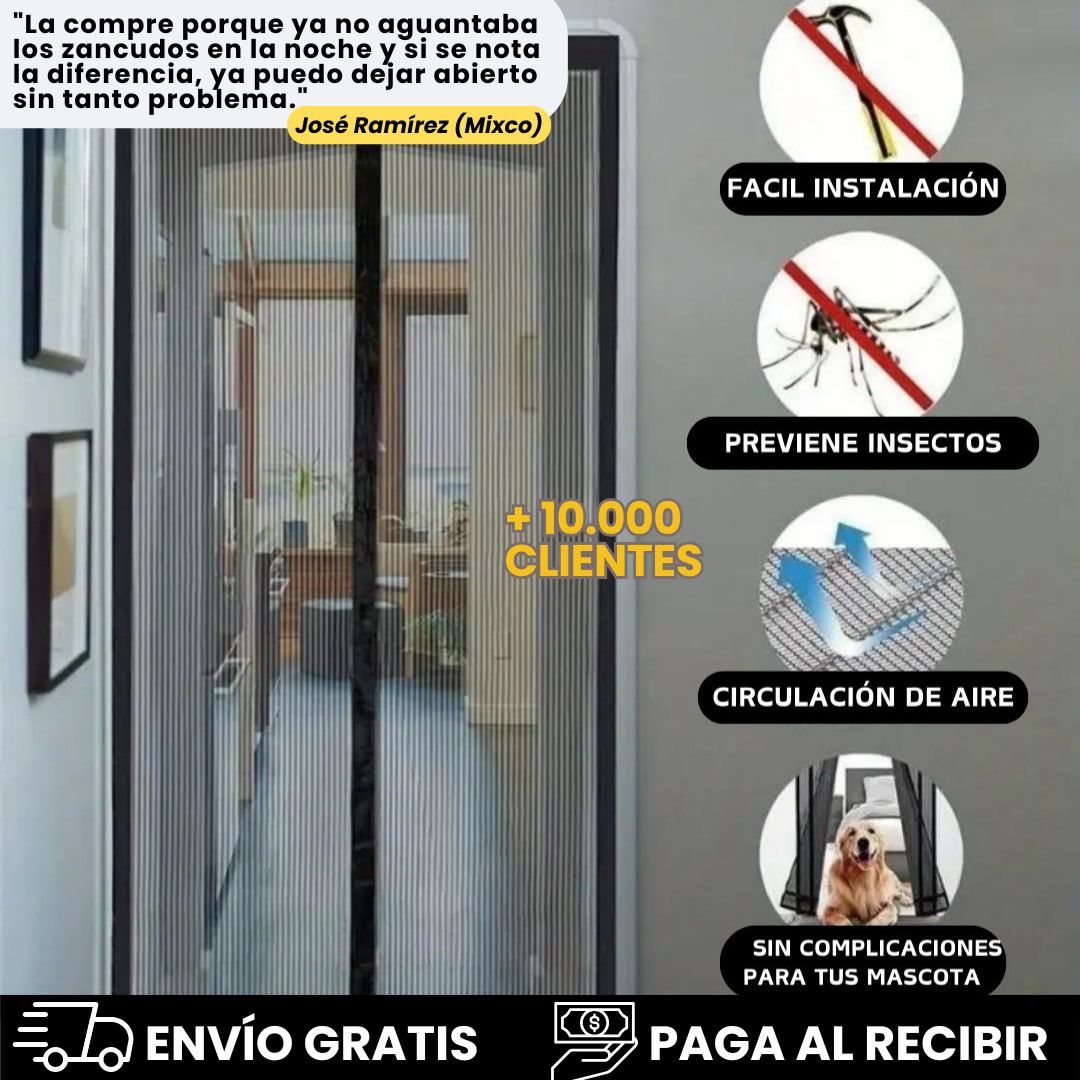CORTINA MAGNETICA PREMIUM 210CMx100CM-EVITA PICADURAS ✅(ENVÍO GRATIS)✅