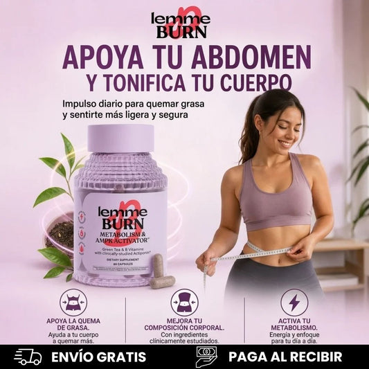 LEMME BURN-ACELERADOR METABOLICO (60 CÁPSULAS)-RECOMENDADO POR ESPECIALISTAS