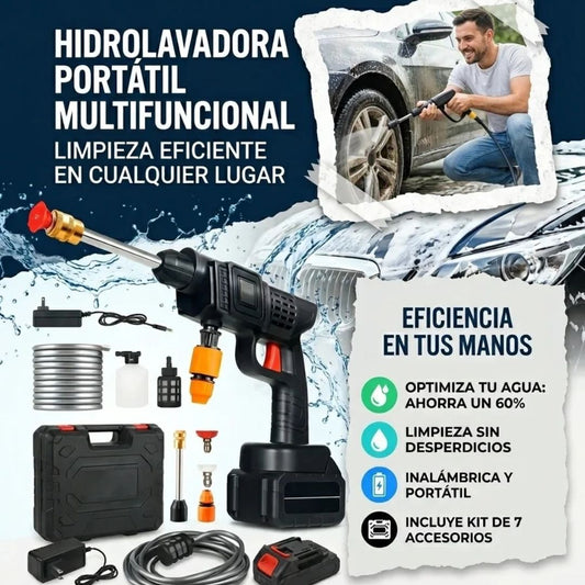 HIDROLAVADORA ORIGINAL ALTA PRESION PORTATIL. 7 ACCESORIOS GRATIS