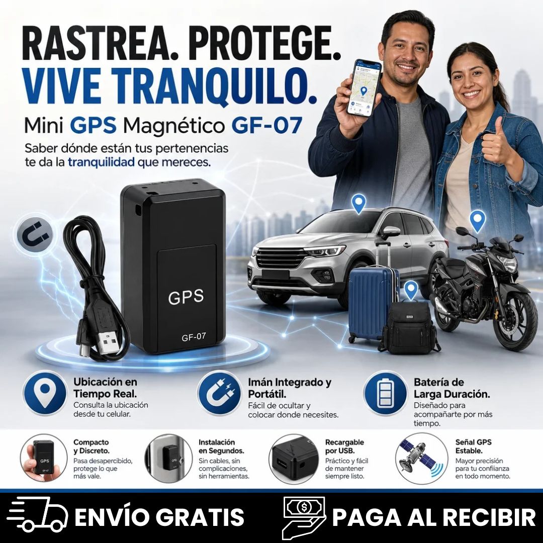 RASTREADOR GPS GF-07 ORIGINAL✅. CUIDA TUS PERTENECIAS