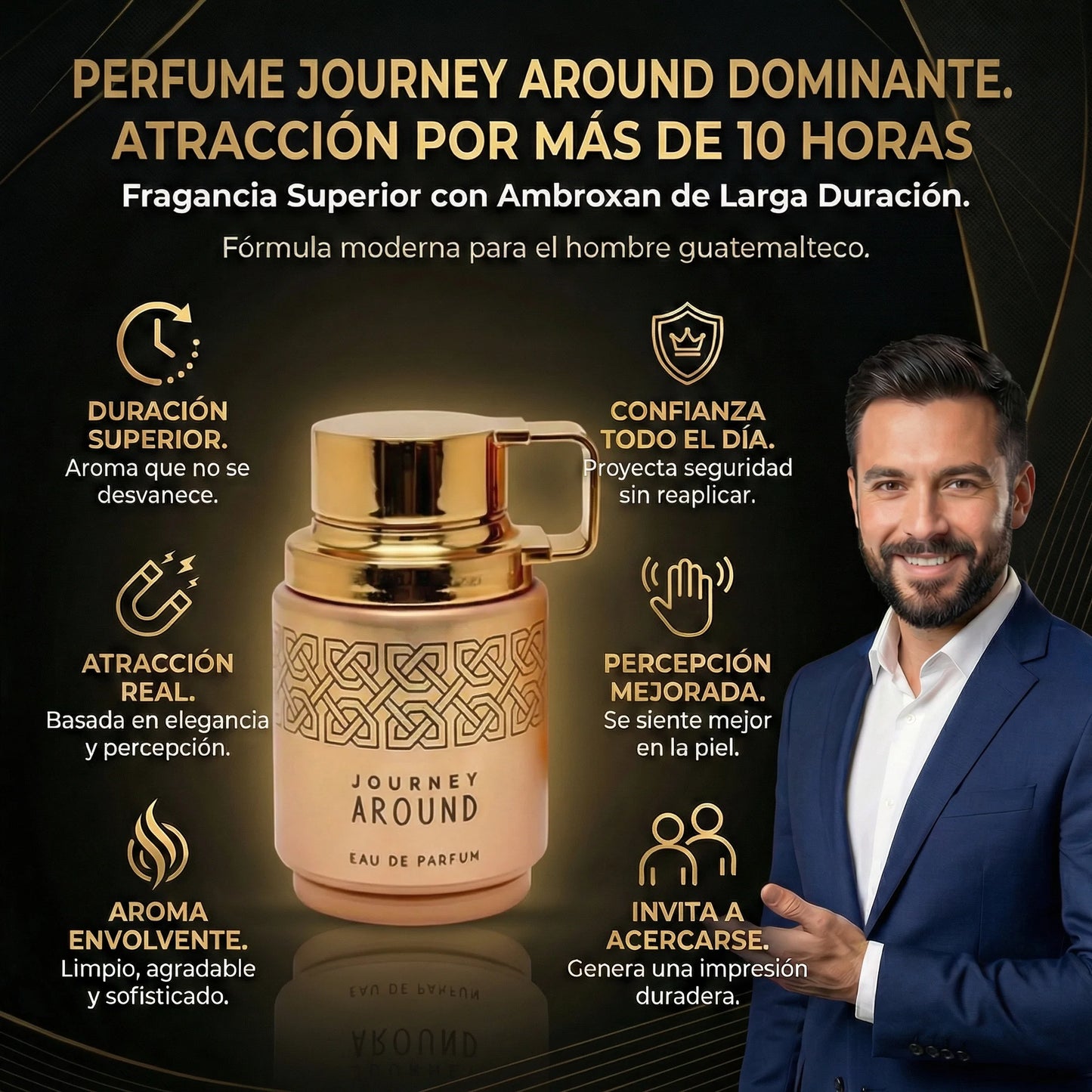 PERFUME JOURNEY AROUND DOMINANTE 100ML. ATRACCIÓN POR MÁS DE 10 HORAS