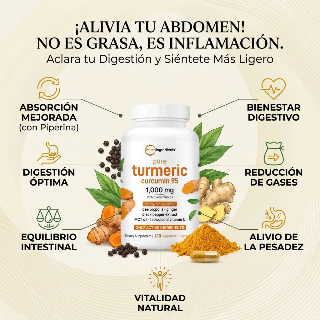 TURMERIC CÚRCUMA ANTIINFLAMATORIO (60 CÁPSULAS)-ENVÍO GRATIS