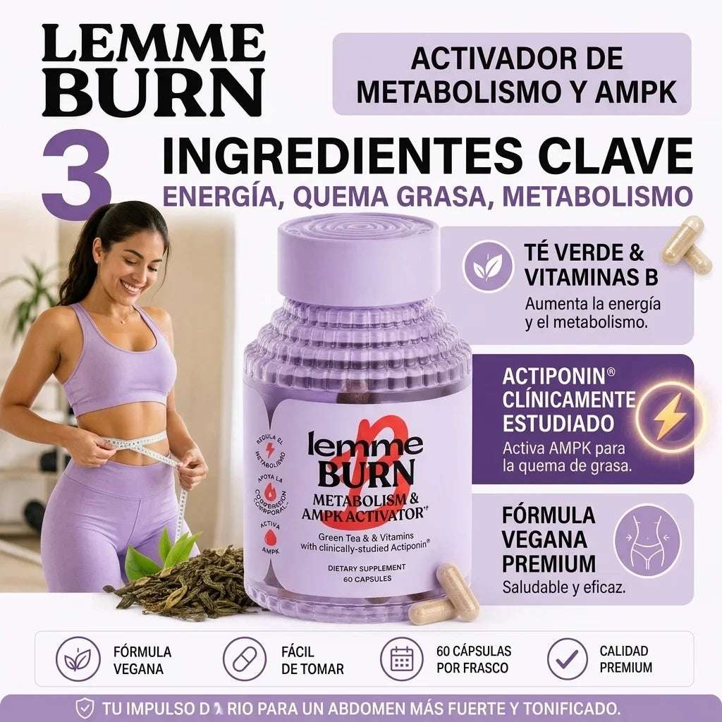 LEMME BURN-ACELERADOR METABOLICO (60 CÁPSULAS)-RECOMENDADO POR ESPECIALISTAS