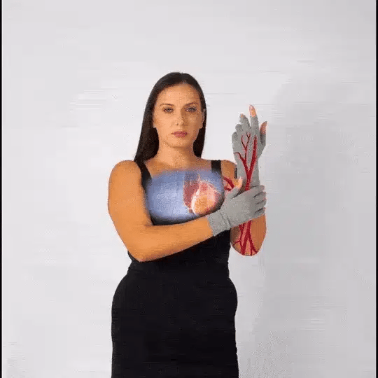 Par de Guantes OneCompress Pro. Compresión suave y localizada